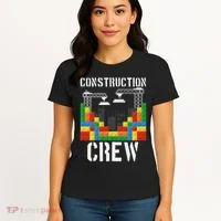 Construction Crew Master Builder Bricklayer Building Blocks Women's T-Shirt thumb 4