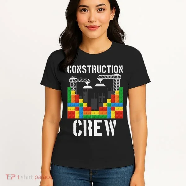 Construction Crew Master Builder Bricklayer Building Blocks Women's T-Shirt