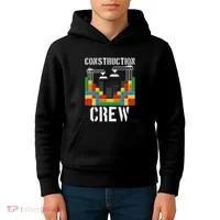 Construction Crew Master Builder Bricklayer Building Blocks Kids Hoodie thumb 4