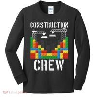 Construction Crew Master Builder Bricklayer Building Blocks Kids Long Sleeve Shirt thumb 0