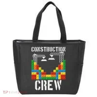 Construction Crew Master Builder Bricklayer Building Blocks Tote Bag thumb 0