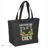 Construction Crew Master Builder Bricklayer Building Blocks Tote Bag thumb 2
