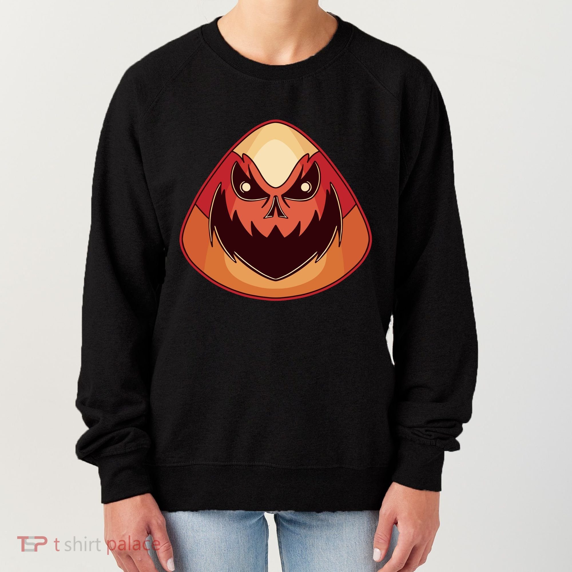Candy Corn Monster Halloween Women's Sweatshirt