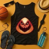 Candy Corn Monster Halloween Tank Top thumb 4