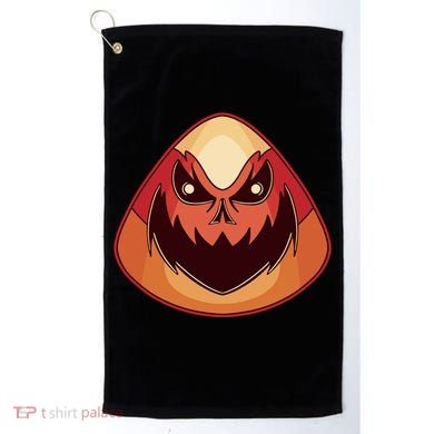 Candy Corn Monster Halloween Golf Towel