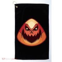 Candy Corn Monster Halloween Golf Towel thumb 0