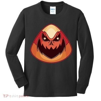 Candy Corn Monster Halloween Kids Long Sleeve Shirt