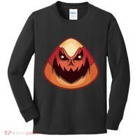 Candy Corn Monster Halloween Kids Long Sleeve Shirt thumb 0