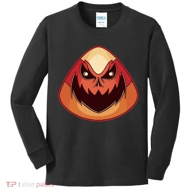 Candy Corn Monster Halloween Kids Long Sleeve Shirt