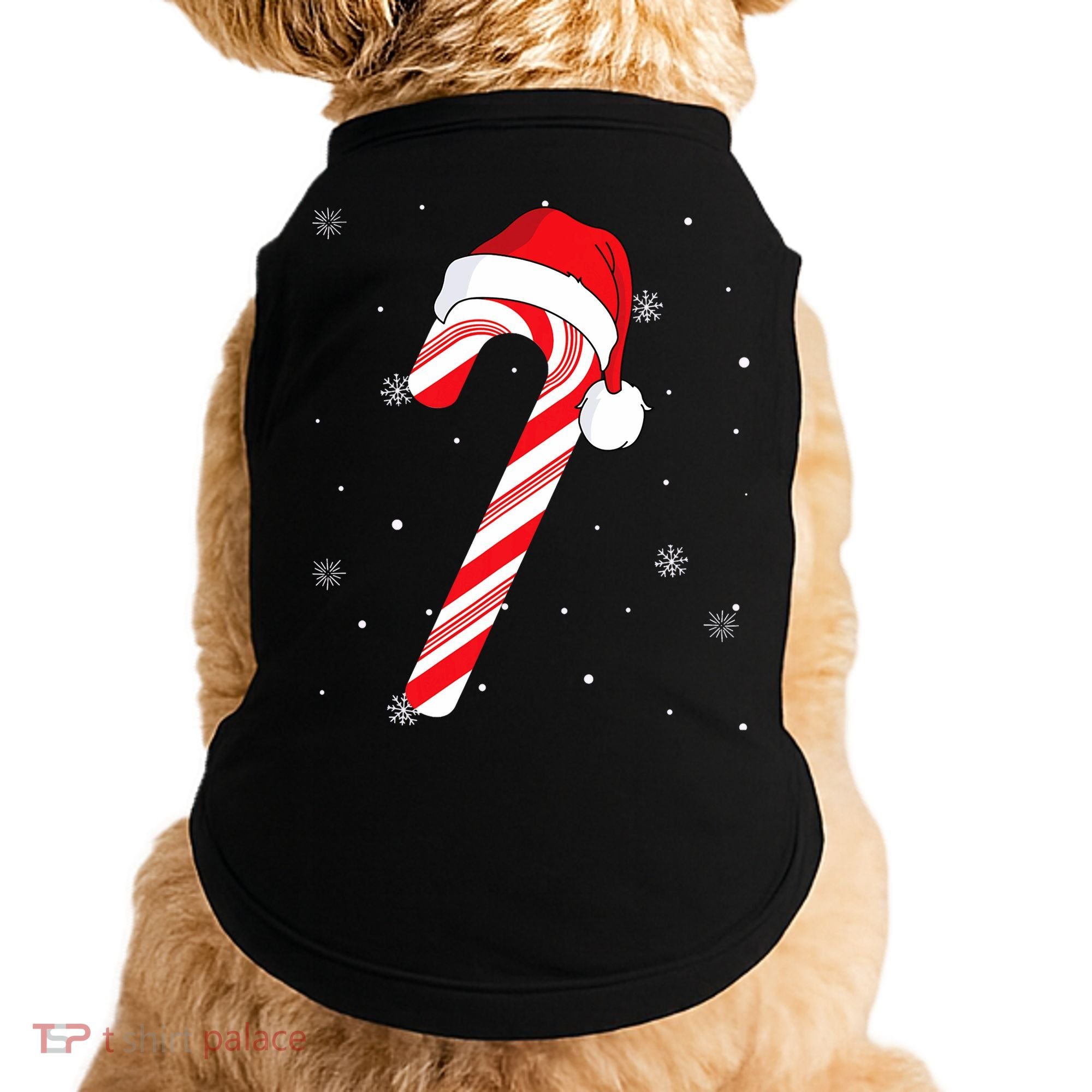Candy Cane Merry And Bright Red And White Candy Doggie Tank