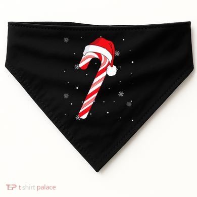 Candy Cane Merry And Bright Red And White Candy USA-Made Doggie Bandana