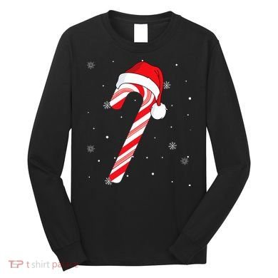 Candy Cane Merry And Bright Red And White Candy Long Sleeve Shirt