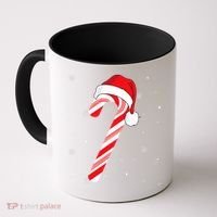 Candy Cane Merry And Bright Red And White Candy Coffee Mug thumb 0