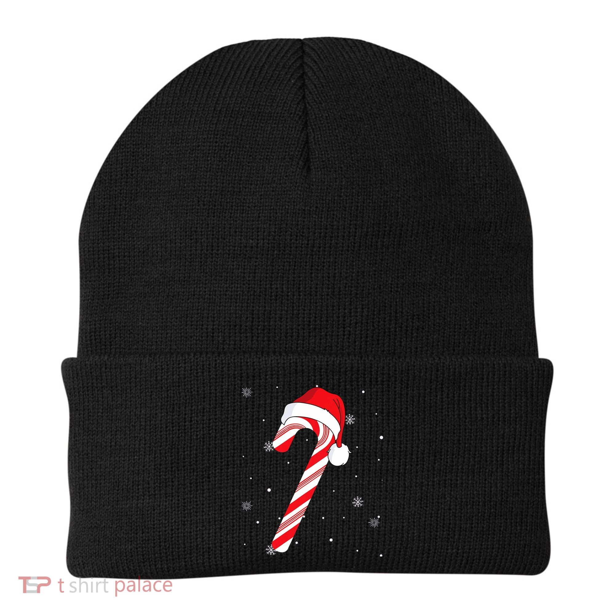 Candy Cane Merry And Bright Red And White Candy Beanie