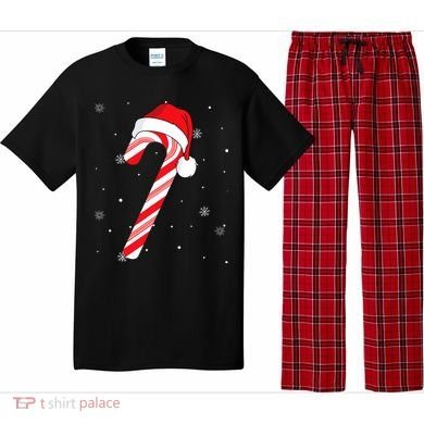 Candy Cane Merry And Bright Red And White Candy Pajama Set