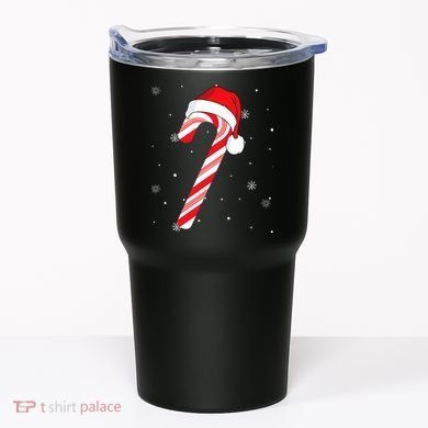 Candy Cane Merry And Bright Red And White Candy Tumbler