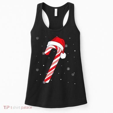 Candy Cane Merry And Bright Red And White Candy Women's Tank Top