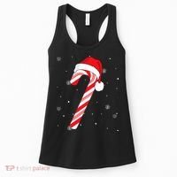 Candy Cane Merry And Bright Red And White Candy Women's Tank Top thumb 0