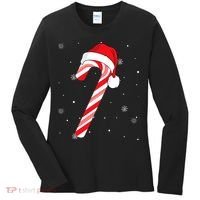 Candy Cane Merry And Bright Red And White Candy Women's Long Sleeve Shirt thumb 0