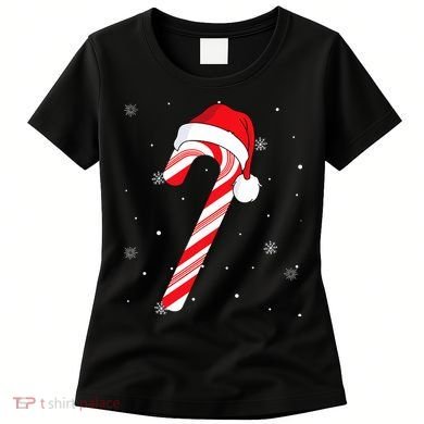 Candy Cane Merry And Bright Red And White Candy Women's T-Shirt