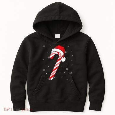Candy Cane Merry And Bright Red And White Candy Kids Hoodie