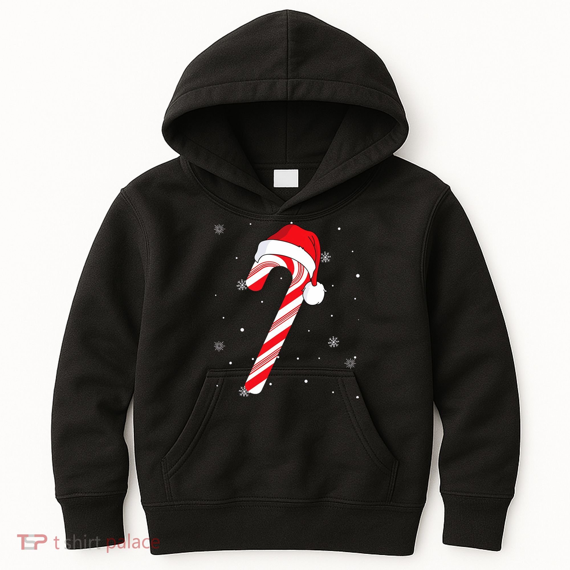 Candy Cane Merry And Bright Red And White Candy Kids Hoodie