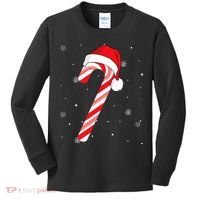 Candy Cane Merry And Bright Red And White Candy Kids Long Sleeve Shirt thumb 0