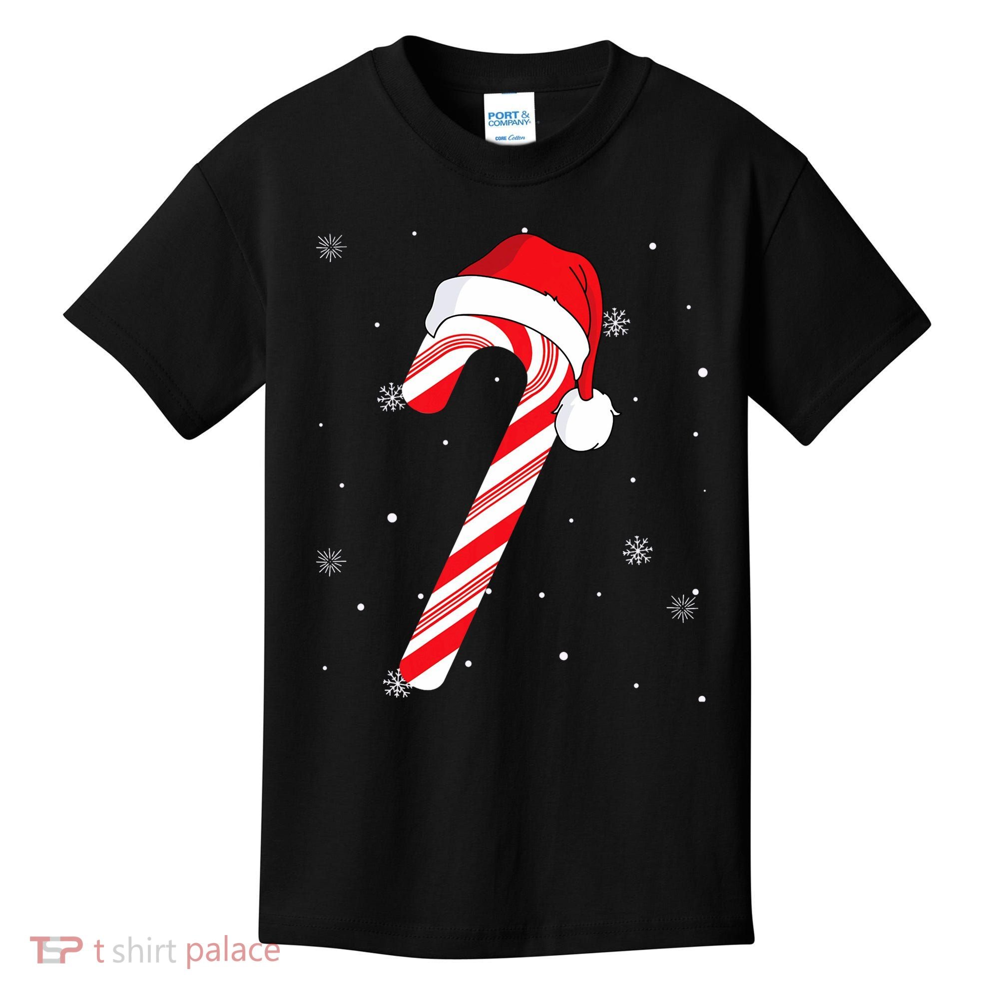 Candy Cane Merry And Bright Red And White Candy Kids T-Shirt