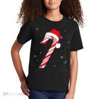 Candy Cane Merry And Bright Red And White Candy Kids T-Shirt thumb 2