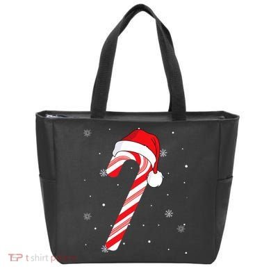 Candy Cane Merry And Bright Red And White Candy Tote Bag