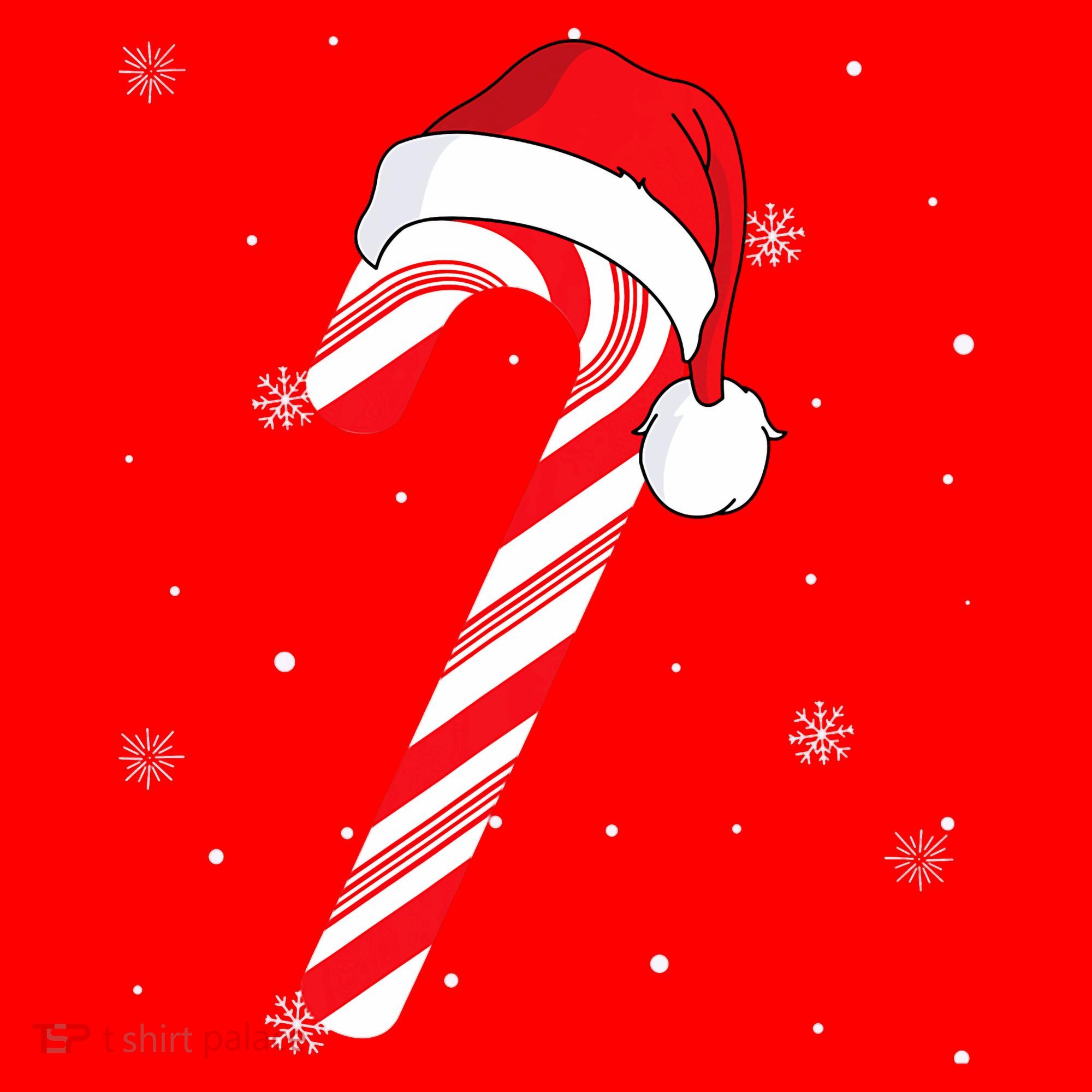 Candy Cane Merry And Bright Red And White Candy Santa Hat