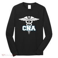 Cna Caduceus Medical Symbol Nurse Gifts Long Sleeve Shirt thumb 0
