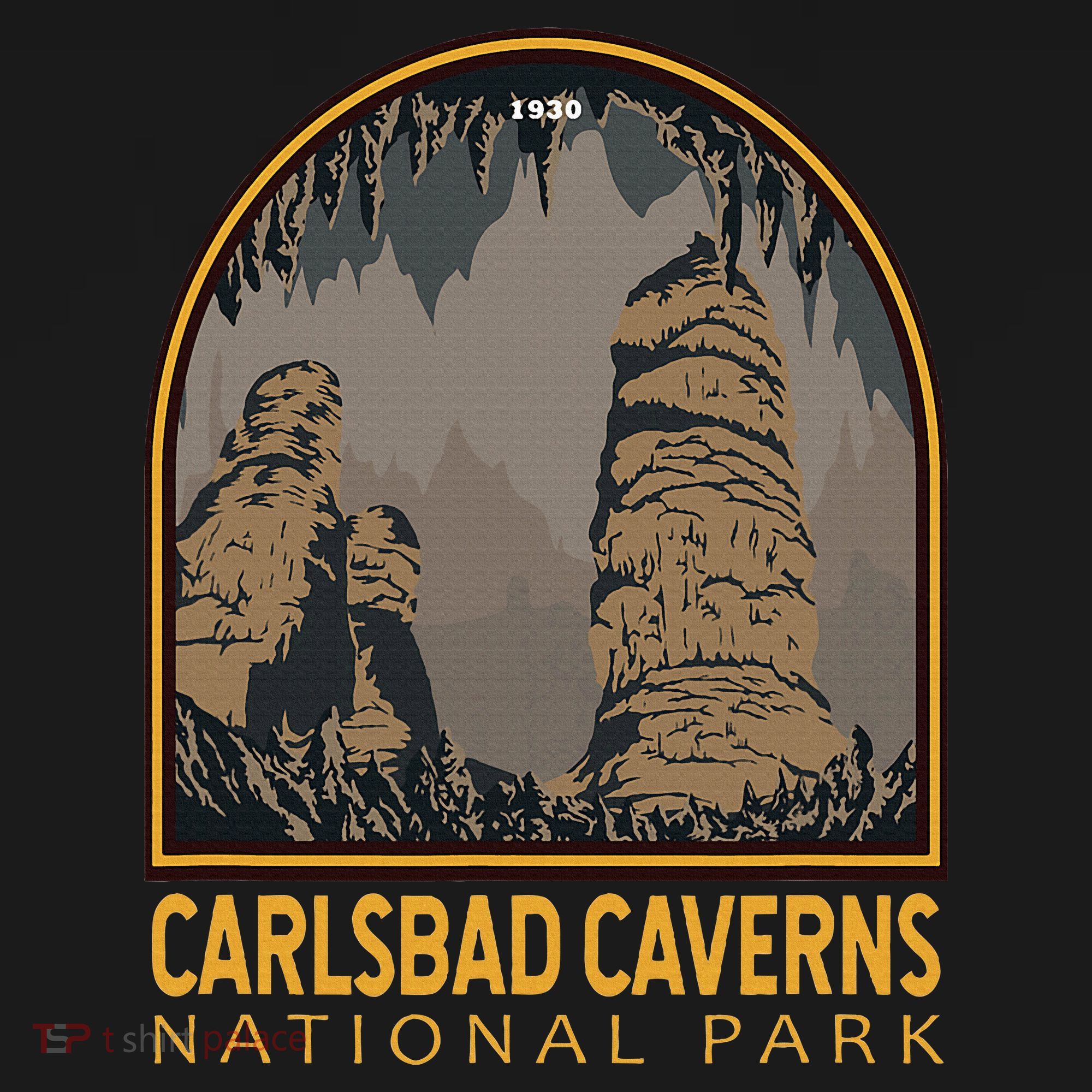 Carlsbad Caverns National Park Vintage Emblem T-Shirt
