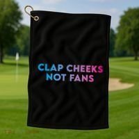 Clap Cheeks Not Fans Funny Edm Rave Festival Raver Golf Towel thumb 1