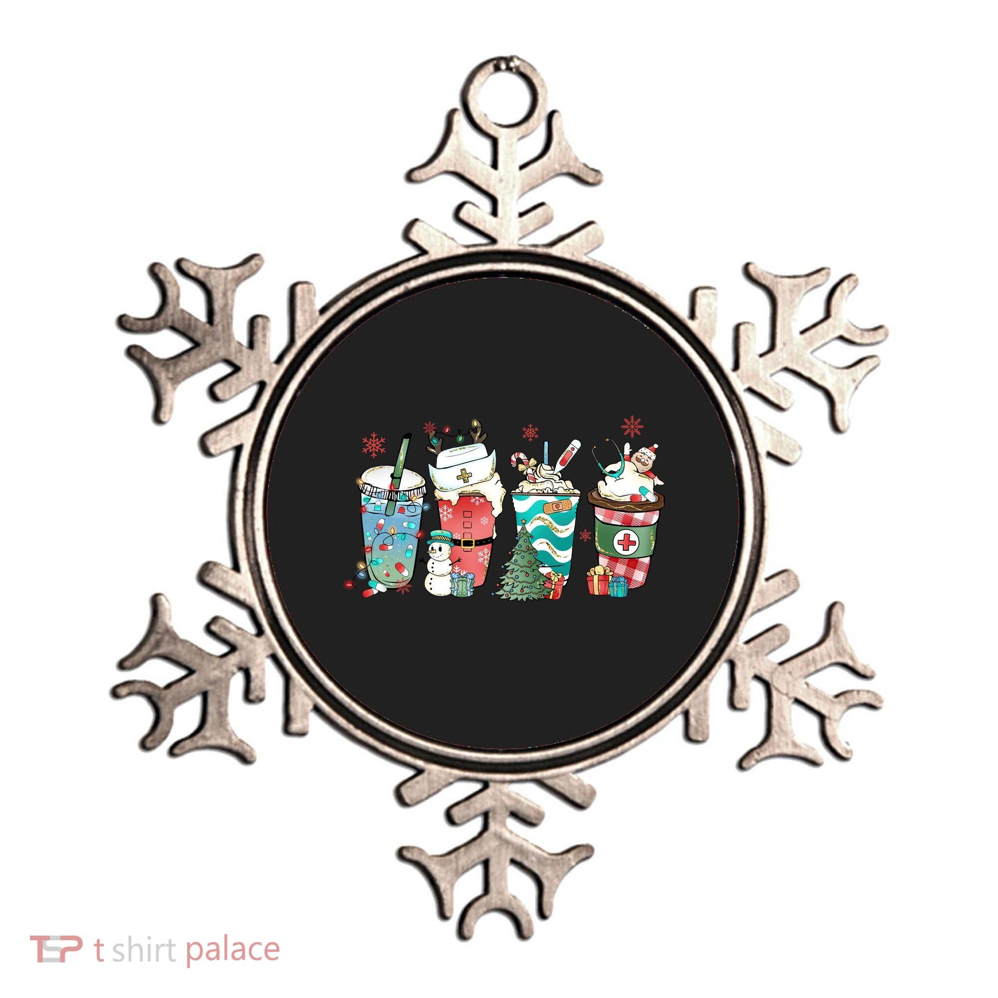 Christmas Coffee Nurse Latte Cozy Winter Xmas Coffee Lover Ornament