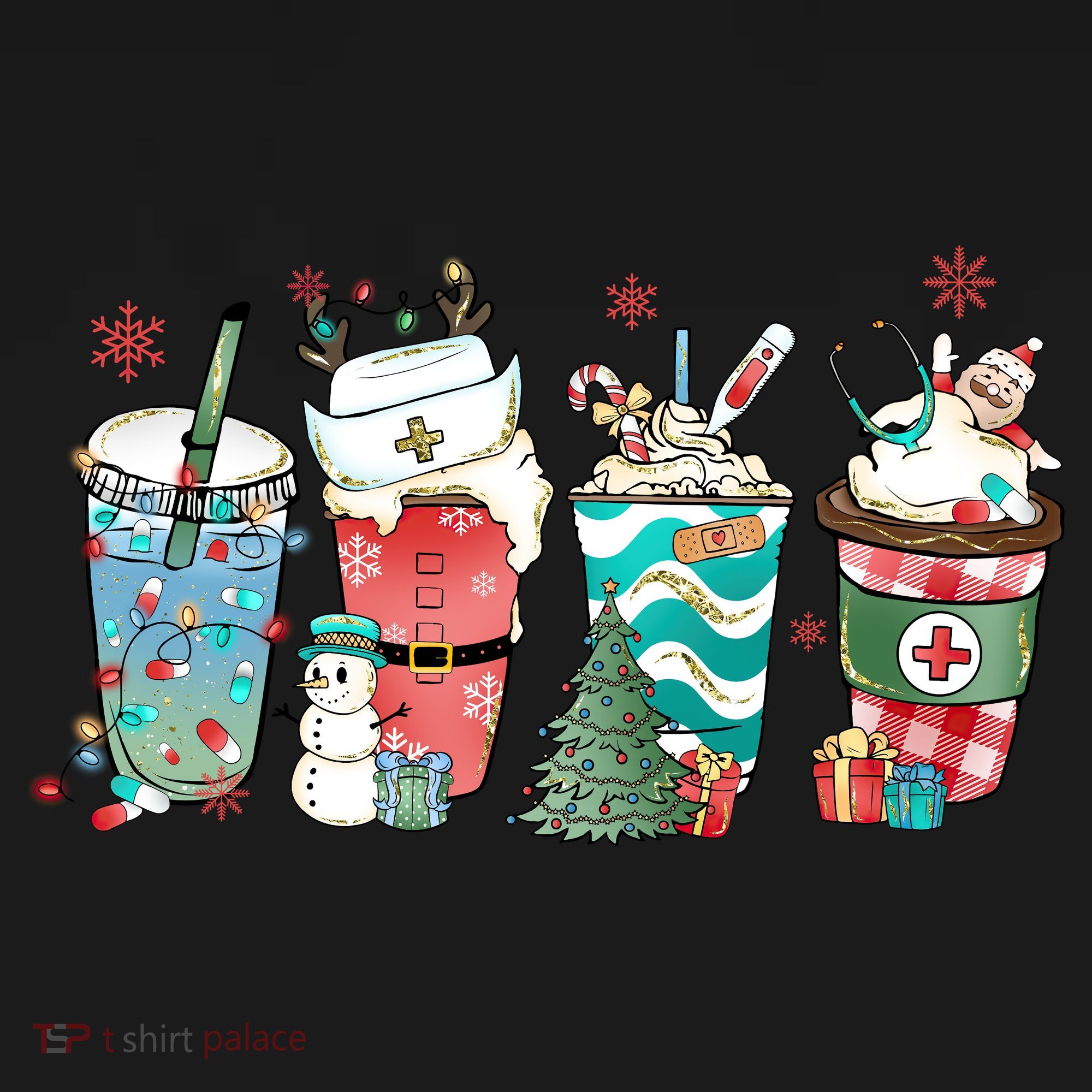 Christmas Coffee Nurse Latte Cozy Winter Xmas Coffee Lover Ornament