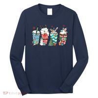 Christmas Coffee Nurse Latte Cozy Winter Xmas Coffee Lover Long Sleeve Shirt thumb 0