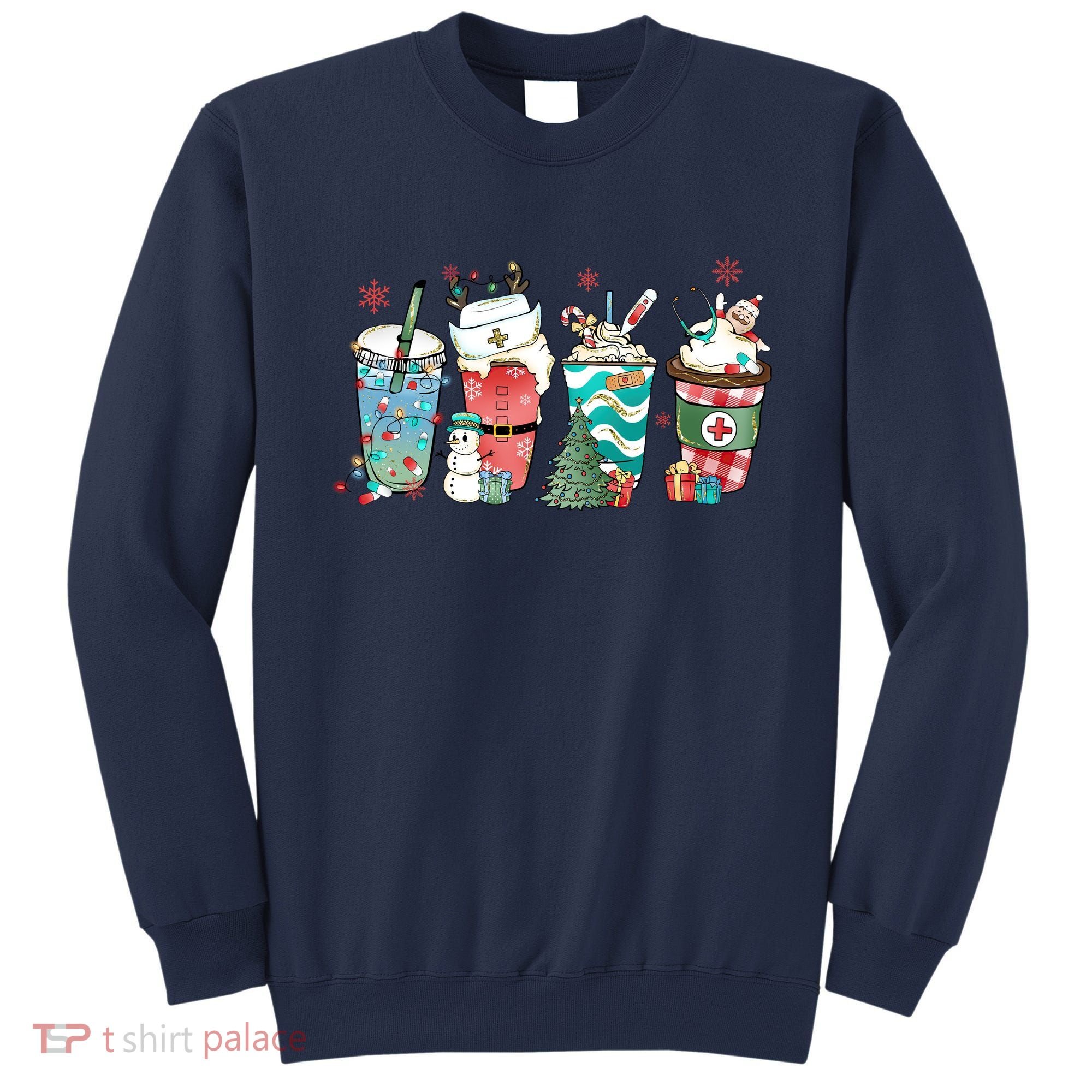 Christmas Coffee Nurse Latte Cozy Winter Xmas Coffee Lover Sweatshirt