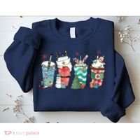 Christmas Coffee Nurse Latte Cozy Winter Xmas Coffee Lover Sweatshirt thumb 2