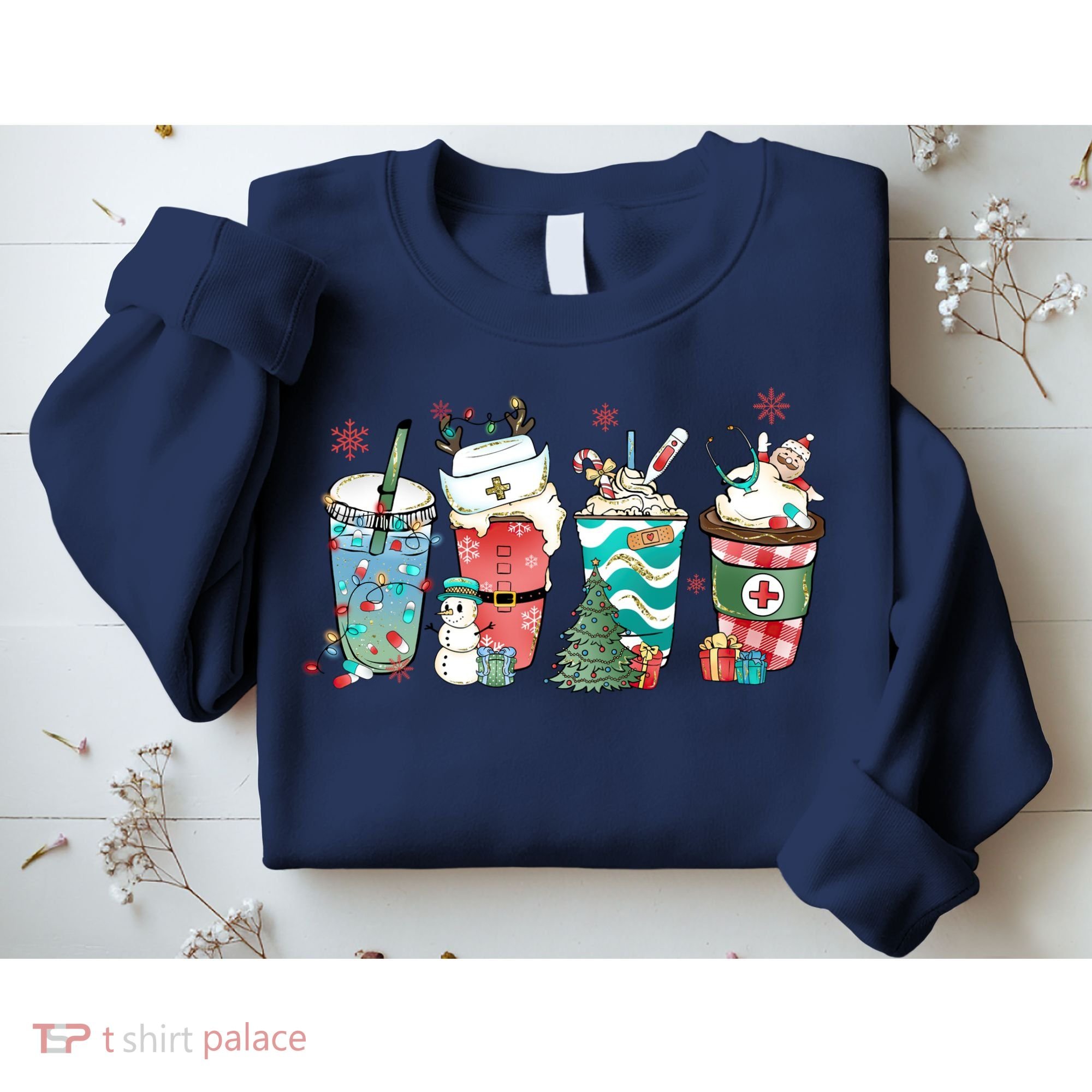 Christmas Coffee Nurse Latte Cozy Winter Xmas Coffee Lover Sweatshirt