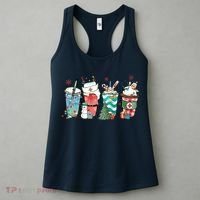 Christmas Coffee Nurse Latte Cozy Winter Xmas Coffee Lover Women's Tank Top thumb 3