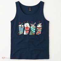 Christmas Coffee Nurse Latte Cozy Winter Xmas Coffee Lover Tank Top thumb 2