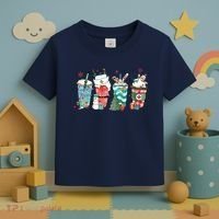 Christmas Coffee Nurse Latte Cozy Winter Xmas Coffee Lover Toddler T-Shirt thumb 3