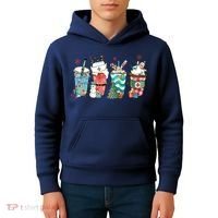 Christmas Coffee Nurse Latte Cozy Winter Xmas Coffee Lover Kids Hoodie thumb 4