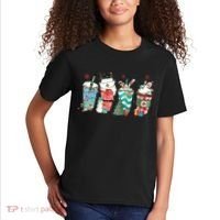 Christmas Coffee Nurse Latte Cozy Winter Xmas Coffee Lover Kids T-Shirt thumb 2