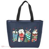 Christmas Coffee Nurse Latte Cozy Winter Xmas Coffee Lover Tote Bag thumb 0