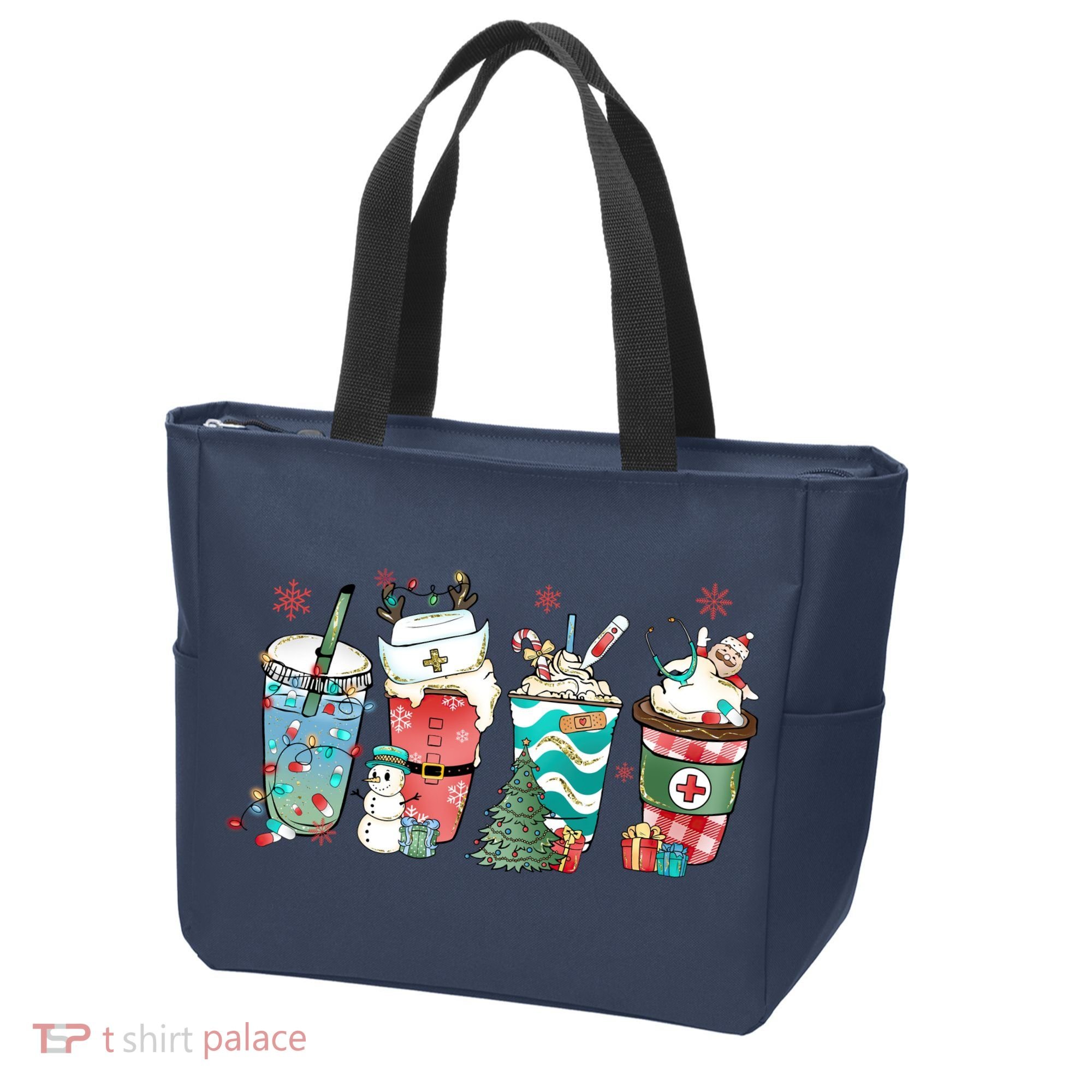 Christmas Coffee Nurse Latte Cozy Winter Xmas Coffee Lover Tote Bag