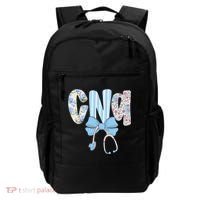 Coquette CNA Nurse Blue Floral Stethoscope Bow Cute Nurse Backpack thumb 0