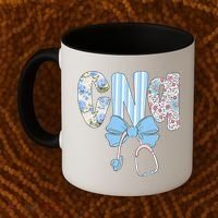 Coquette CNA Nurse Blue Floral Stethoscope Bow Cute Nurse Coffee Mug thumb 2