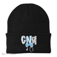 Coquette CNA Nurse Blue Floral Stethoscope Bow Cute Nurse Beanie thumb 0